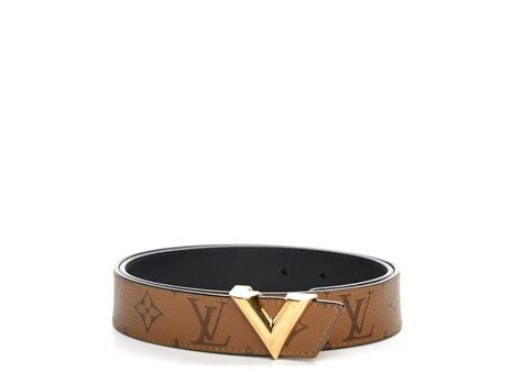 lv essential v belt|LOUIS VUITTON Monogram Essential V Belt 80 32.